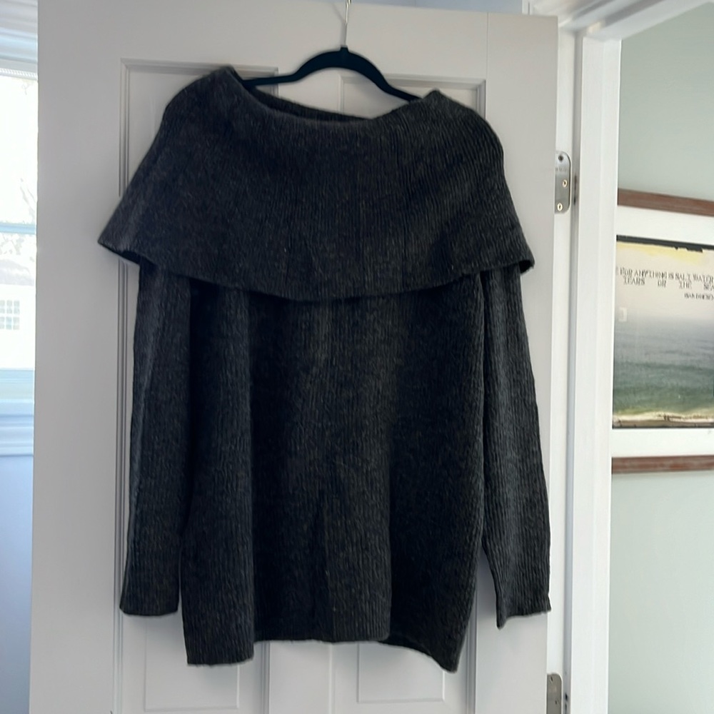 Loft Grey Off the shoulder sweater. New with tags Size XXL